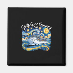 Girls Gone Cruising 2026 Van Gogh Cruise Vacation  Magnet