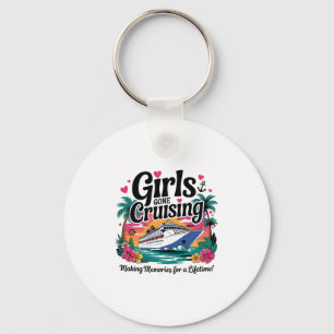 Girls Gone Cruising Women Girl Cruise Vacation Boa Keychain