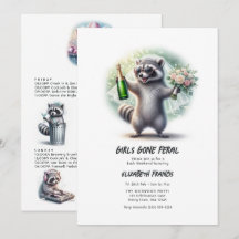 Girls Gone Feral Funny Raccoon Bachelorette