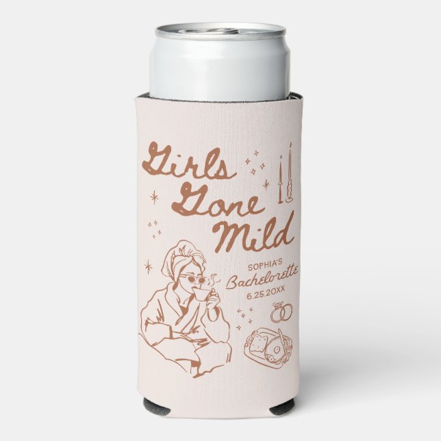 Girls Gone Mild Bachelorette Slim Can Coolers (Seltzer Back)