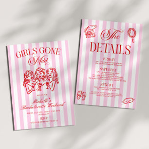 Girl's Gone Mild Bachelorette Weekend Party Invitation