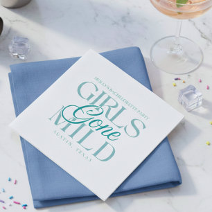 Girls Gone Mild Blue Bachelorette Napkin