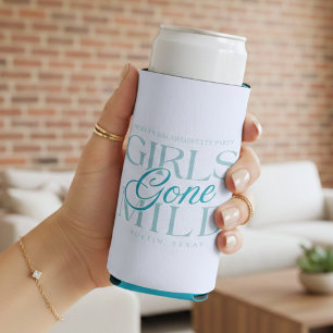 Girls Gone Mild Blue Bachelorette Seltzer Can Cooler