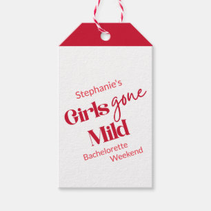 Girls Gone Mild Elegant Bachelorette Beach Weekend Gift Tags