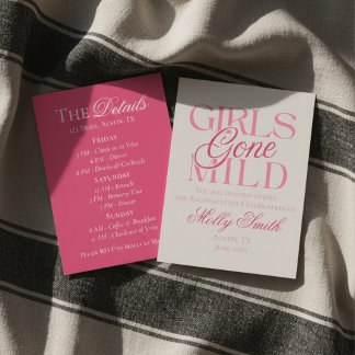 Girls Gone Mild – Funny Chill Bachelorette Design Invitation