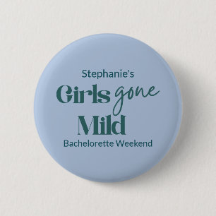 Girls Gone Mild Modern Bachelorette Beach Weekend 2 Inch Round Button