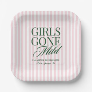 Girls Gone Mild Pajama Spa Bachelorette Weekend Paper Plate
