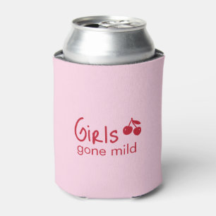Girls Gone Mild Pink and Cherry Red Bachelorette   Can Cooler