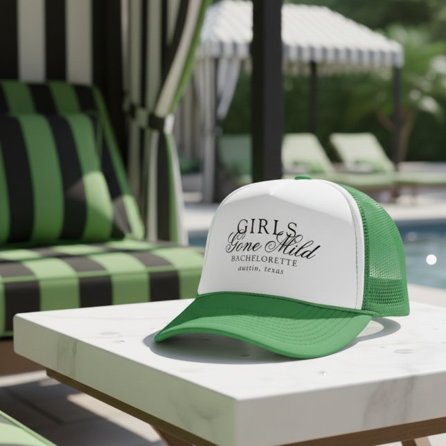 Girls Gone Mild Spa Bear Bachelorette Trucker Hat (Not every bachelorette party needs to be wild—and that’s exactly the vibe of Girls Gone Mild!)