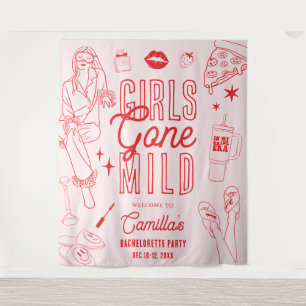 Girls Gone Mild Spa Pajama Bachelorette Party Tapestry