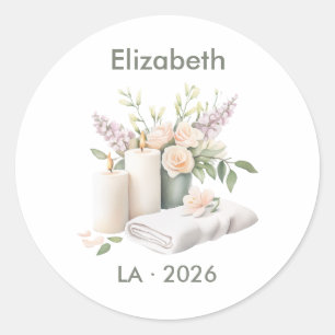 Girls Gone Mild Spa Party Favour Classic Round Sticker