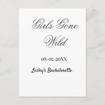 Girls Gone wild Bachelorette party name date bride
