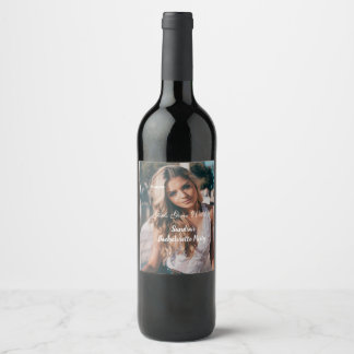 girls gone wild bachelorette party name photo whit wine label