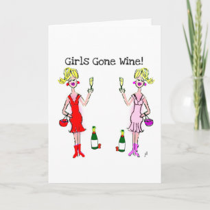 GIRLS GONE WINE! FUN WINE PRINT CARD