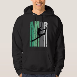 Girls Green Distressed Amor Loves Team Girl Inspir Hoodie