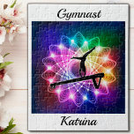 Girls Gymnast Balance Beam Personalized Jigsaw Puzzle<br><div class="desc">Girls Gymnastics Balance Beam jigsaw puzzle,  personalize this special puzzle with the name of your favourite gymnast! These make great kids!</div>