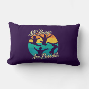 Girls Gymnastics - All Things are Possible Lumbar Pillow