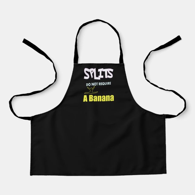 Girls Gymnastics Banana Splits Quote Apron (Front)