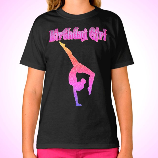 Girls Gymnastics Birthday Girl T-Shirt (Creator Uploaded)