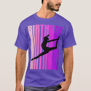 Girls Gymnastics Birthday Retro Pink Gymnast Women T-Shirt