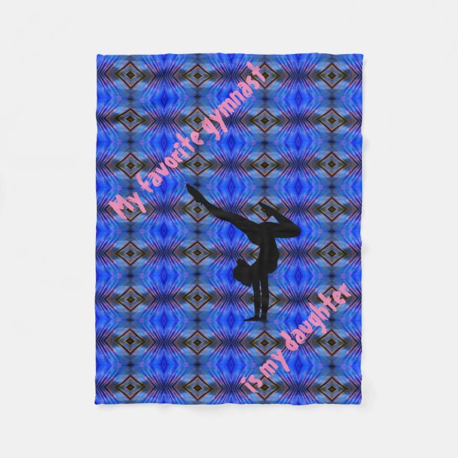 Girls Gymnastics Blanket - My Favourite Gymnast (Front)