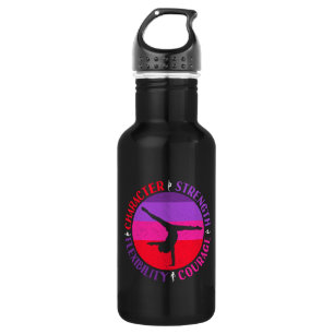 Girls Gymnastics Character Strength Courage 532 Ml Water Bottle