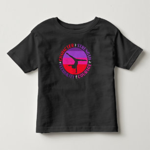 Girls Gymnastics Character Strength Courage Toddler T-shirt