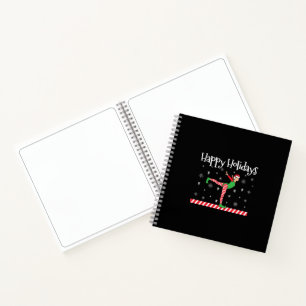 Girls Gymnastics Christmas Elf Notebook