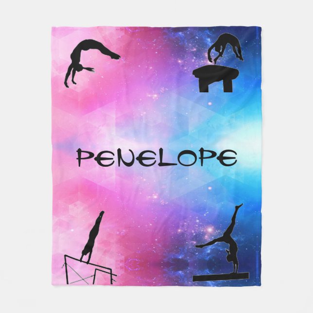 Girls Gymnastics Events Abstract Blanket (Front)