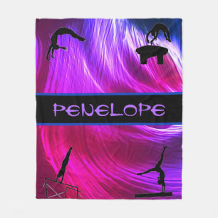 Girls Gymnastics Events Abstract   Fleece Blanket