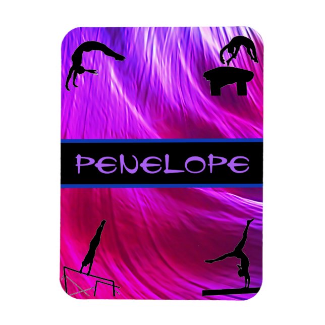 Girls Gymnastics Events Abstract     Magnet (Vertical)