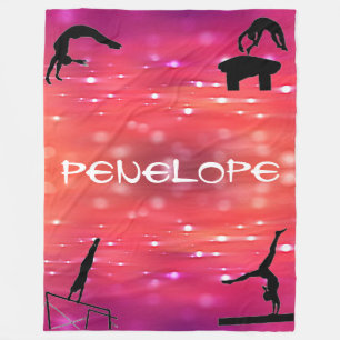 Girls Gymnastics Events Blanket Personalized
