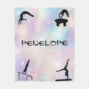 Girls Gymnastics Events Sparkly Blanket