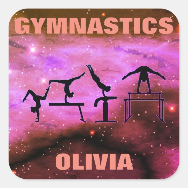 Girls Gymnastics Events Stickers (Front)