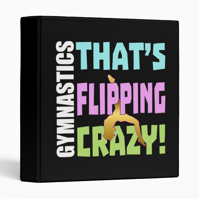 Girls Gymnastics - Flipping Crazy Binder (Front/Spine)