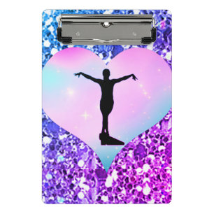 Girls Gymnastics Glam Notebook Mini Clipboard