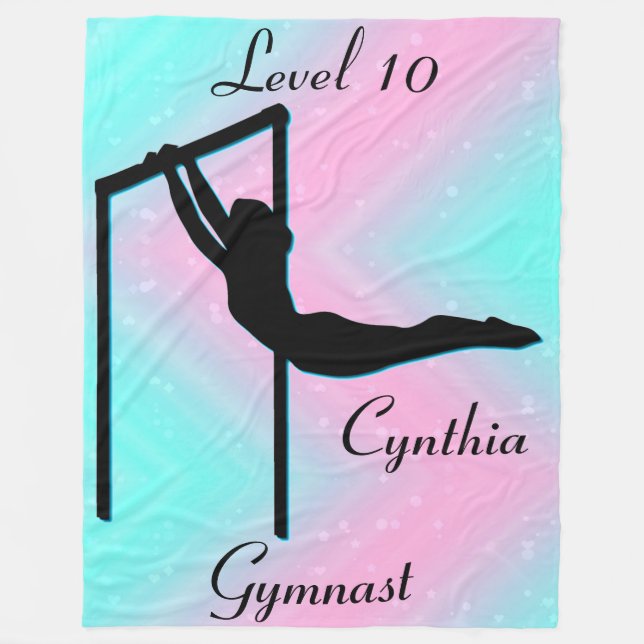 Girls Gymnastics Level 10 Fleece Blanket (Front)