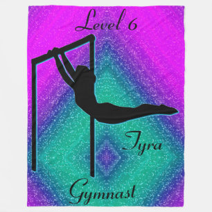 Girls Gymnastics Level 6  Fleece Blanket