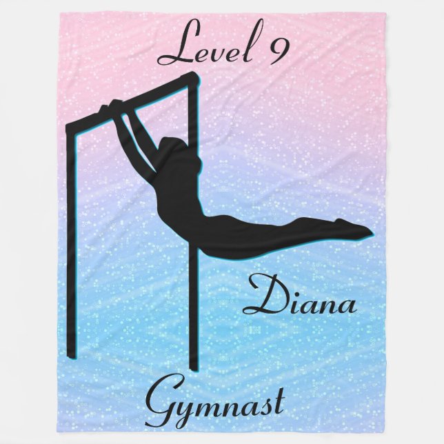 Girls Gymnastics Level 9 Fleece Blanket (Front)