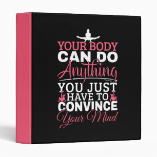 Girls Gymnastics Mindset Quote - Do Anything Binder