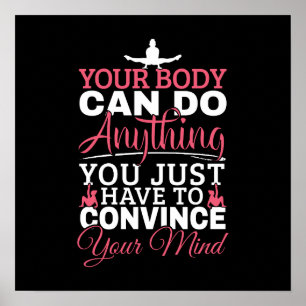 Girls Gymnastics Mindset Quote - Do Anything Poster