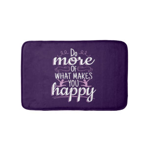 Girls Gymnastics - Motivational Happy Quote Bath Mat