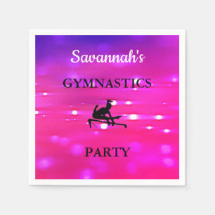 Girls GYMNASTICS PARTY Personalized Set of 50 Napkin
