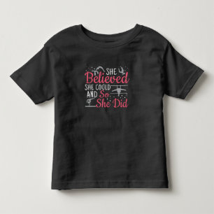Girls Gymnastics - She Believed She Could Toddler T-shirt