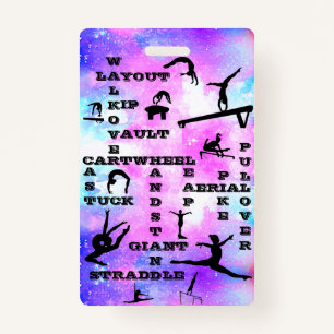 Girls Gymnastics Skills Crosswords Badge
