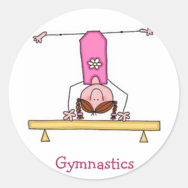 Girls Gymnastics Sticker (Front)