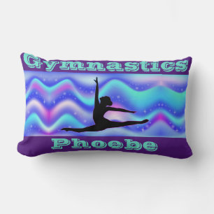 Girls Gymnastics Throw Pillow w/ Name