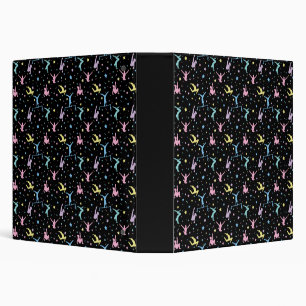 Girls Gymnastics Women Gymnasts with Stars 3 Ring Binder