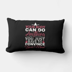 Girls Gymnastics - Your Body Can Do Anything Lumbar Pillow