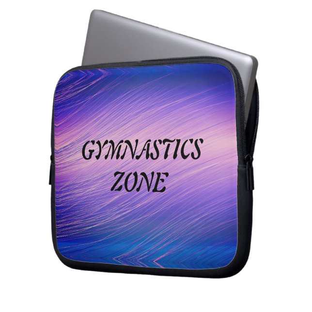 Girls Gymnastics Zone Gymnast Rainbow Sparkle Laptop Sleeve (Front Left)